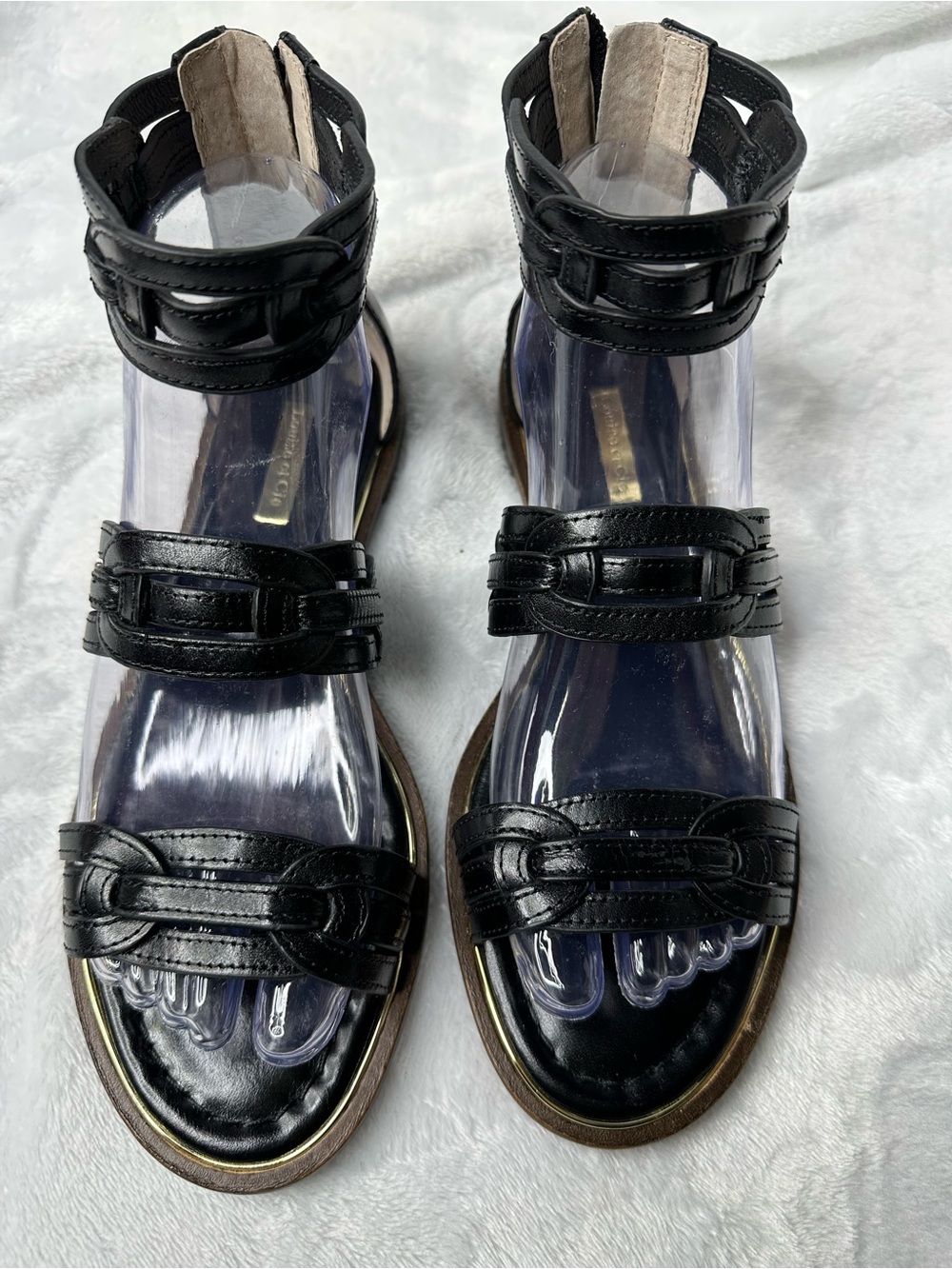 Louise et Cie Black Leather Multi-Strap Sandals